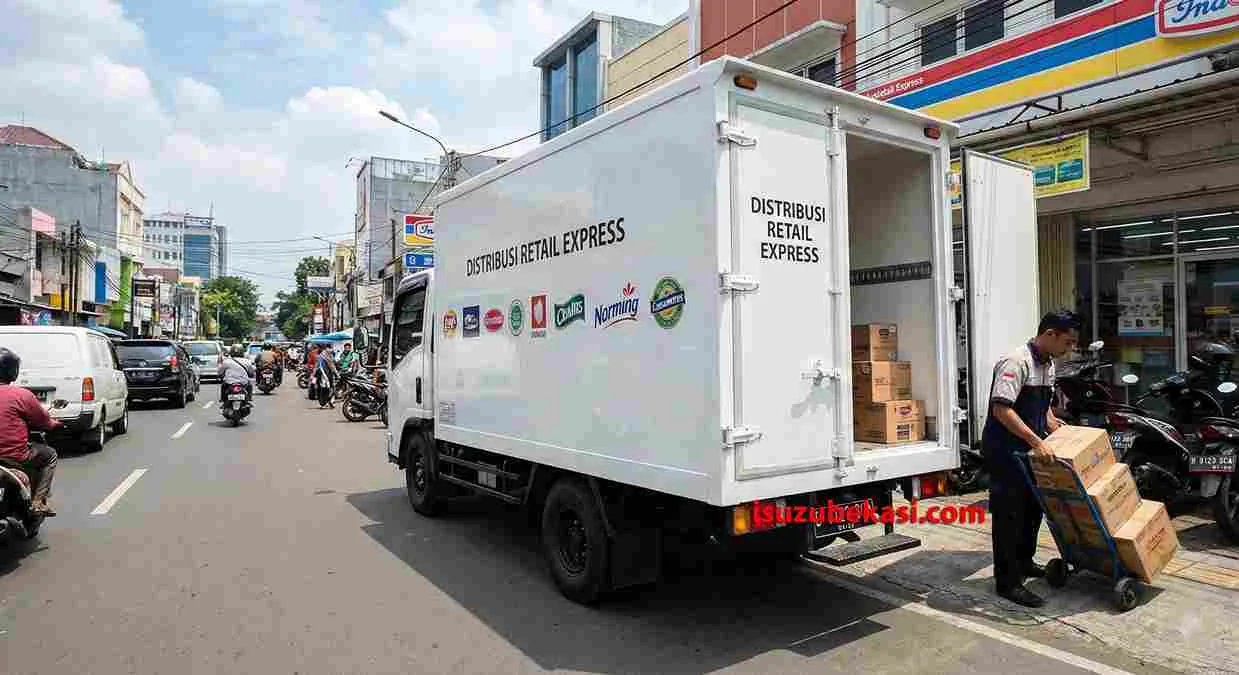 Isuzu Elf Karoseri Box Fiber untuk Distribusi Ringan & Retail