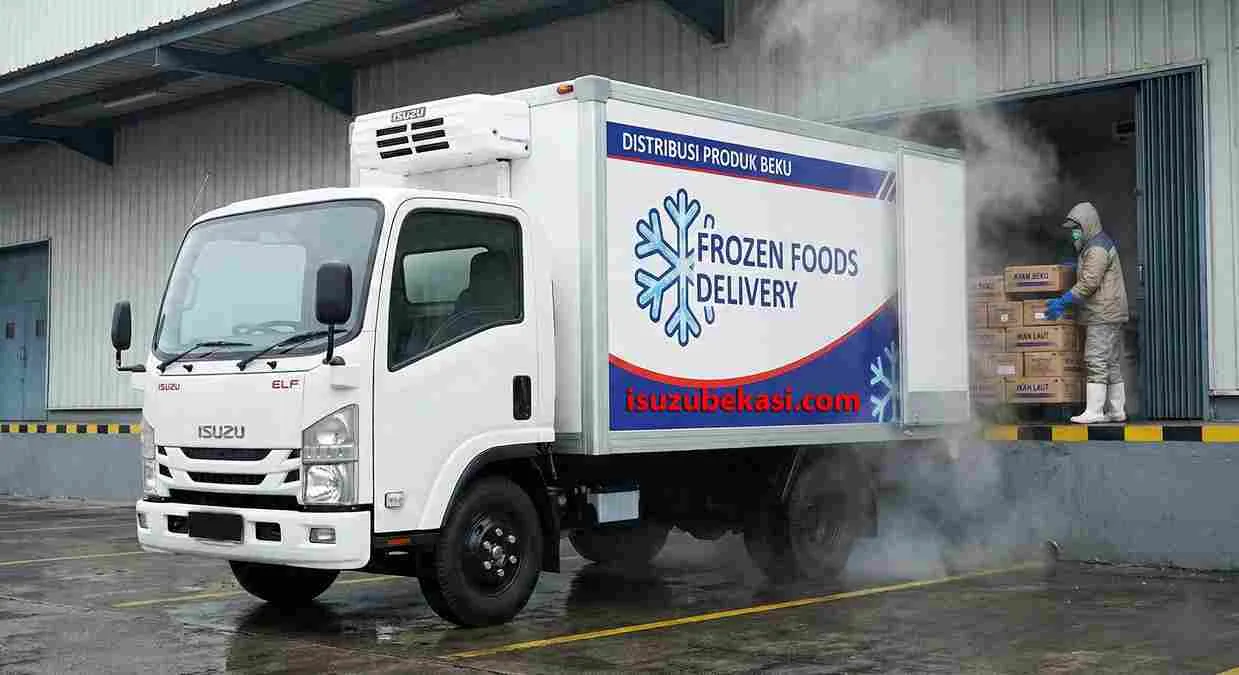 Isuzu Elf Karoseri Box Freezer untuk Distribusi Produk Beku