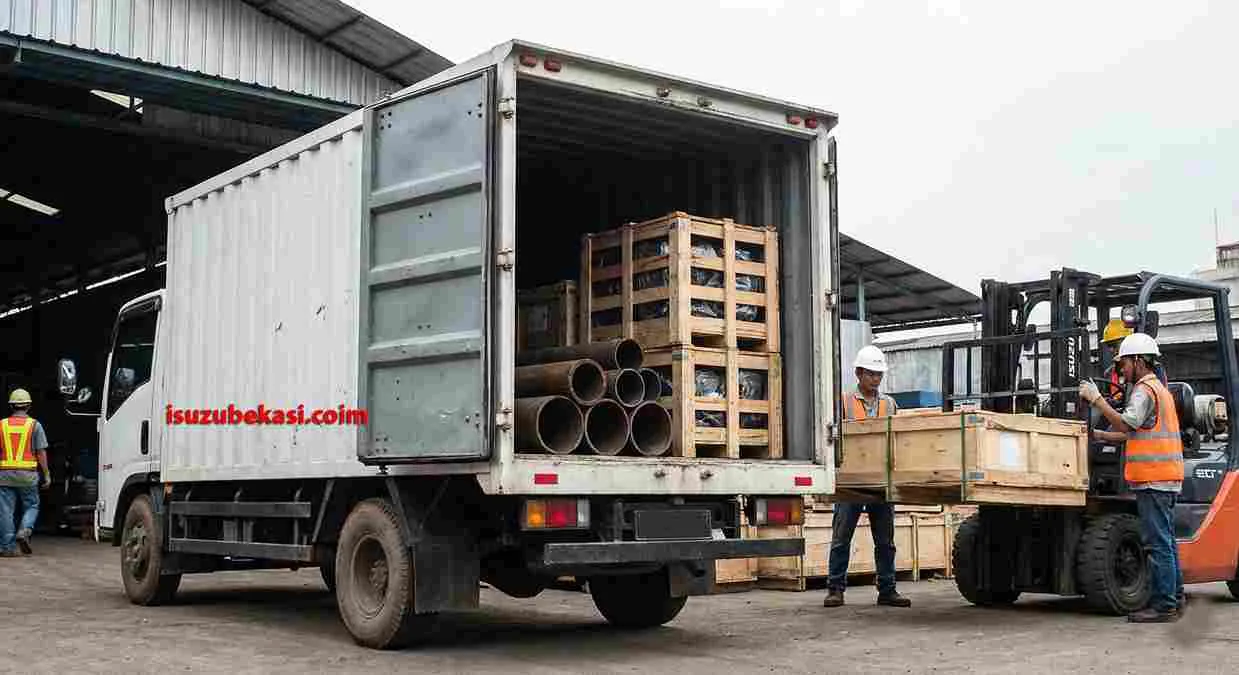 Isuzu Elf Mobil Box Besi untuk Distribusi Barang Berat Isuzu Elf Mobil Box Besi untuk Distribusi Barang Berat