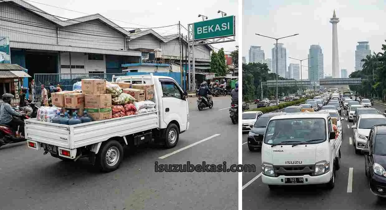 Isuzu Traga Mobil Bak Terbuka untuk Distribusi Harian di Bekasi dan Jakarta
